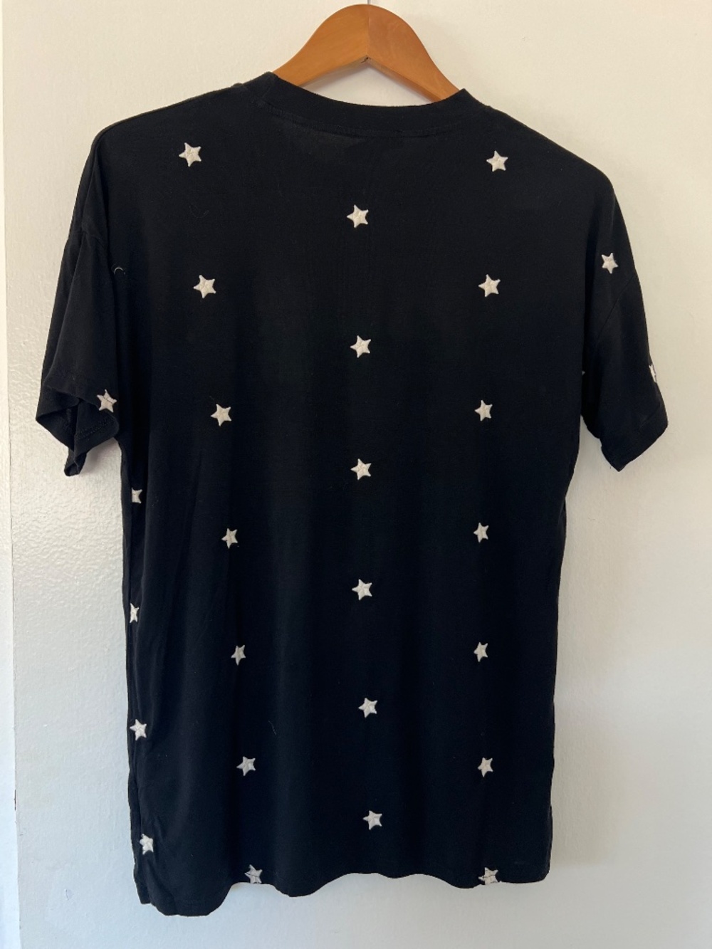 Polagram Black Star Embroidered Tee Celestial T-Shirt M - Picture 3 of 3